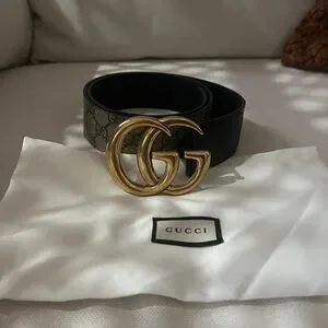 Gucci | Accessories | Gucci Brown Monogram Belt Wdustbag  display picture 2
